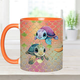 Cute Turtles - Personalized Turtle Accent Mug