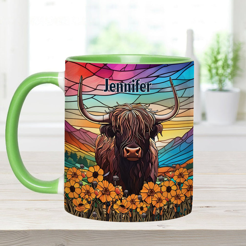 Love Highland Cow - Personalized Accent Mug