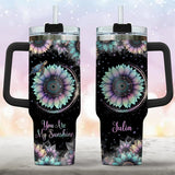 You Are My Sunshine - Personalized Turtle Tumbler With Handle