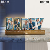 Dad Photo Collage - Personalized Father Custom LED Night Light