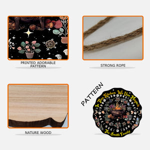 In This Kitchen We Use Magick - Personalized Witch Custom Shaped Wood Sign