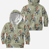 Funny Caricature Face - Personalized Fishing All Over Shirt