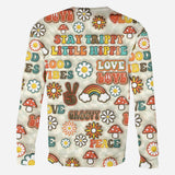 Hippie Soul Retro Multi Style - Personalized Hippie All Over Shirt