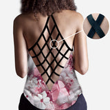 Wonderful Butterflies - Personalized Butterfly Cross Tank Top