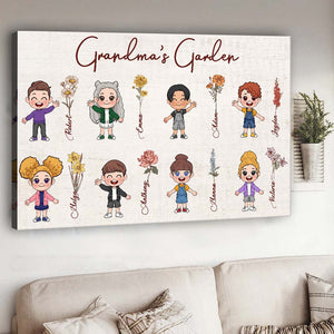 Grandma's Garden - Personalized Grandma Canvas And Poster