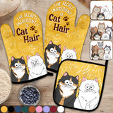 The Secret Ingredient Is Cat Hair - Personalized Cat Oven Mitts & Pot Holder Set
