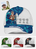 Reel Cool Dad American Flag Bass - Personalized Fishing Classic Cap