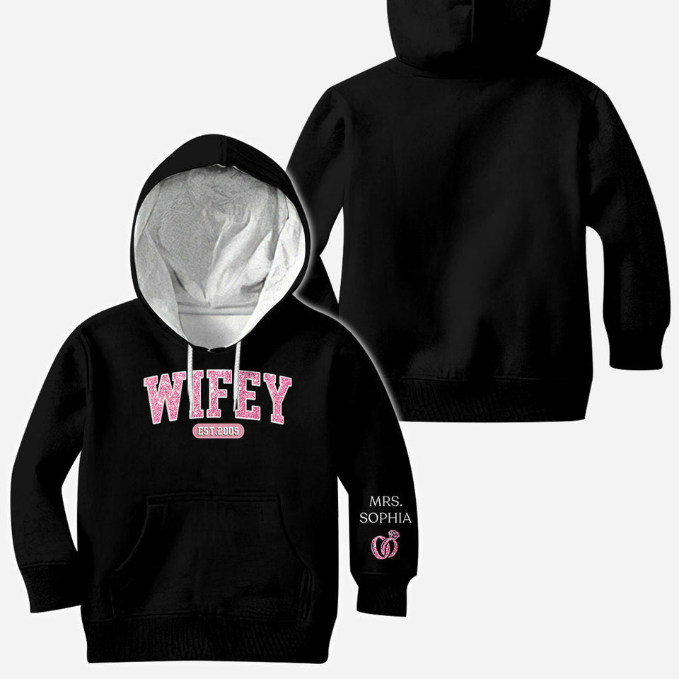 Wifey Est - Personalized Husband And Wife All Over Shirt