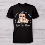 Just A Mom In Love With Her Boy,Girl - Personalized Mother T-shirt And Baby Onesie