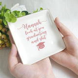 Look At You Graduating And Stuff - Personalized Graduation Jewelry Dish