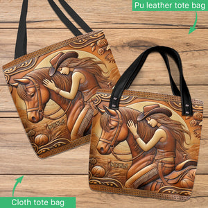 A Girl And Her Horse - Personalized Horse Tote Bag