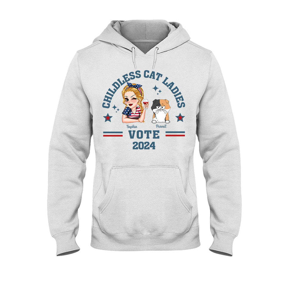 Childless Cat Ladies - Personalized Cat T-shirt And Hoodie