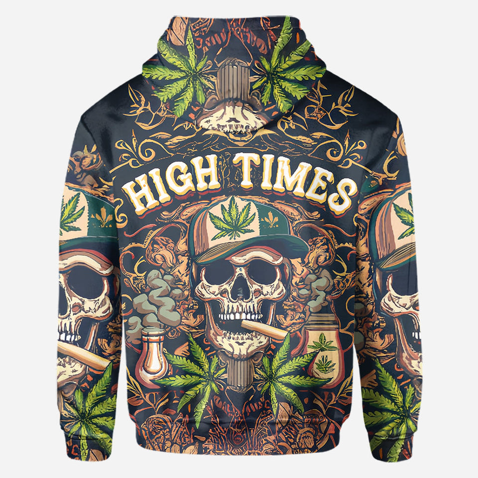 High Times Skull 420 - Personalized Weed All Over Shirt