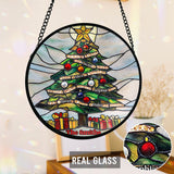 Merry Christmas - Personalized Family Stained Glass Suncatcher