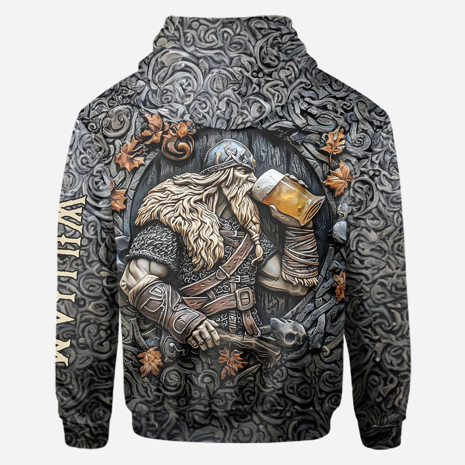Viking Warrior Drinking Legend - Personalized Viking All Over Shirt