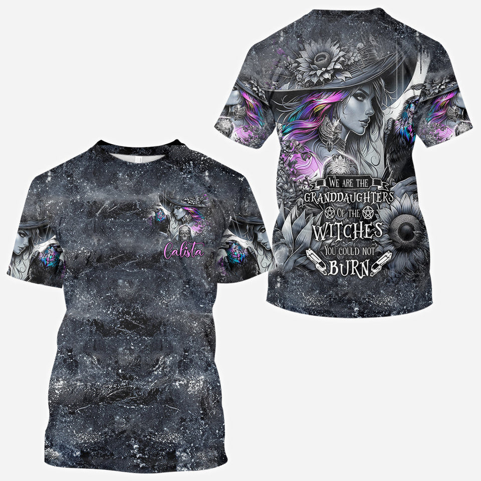 Flying High On Halloween Night - Personalized Witch All Over Shirt