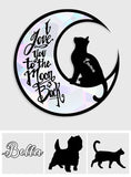 I Love You To The Moon And Back - Personalized Cat Suncatcher Decal