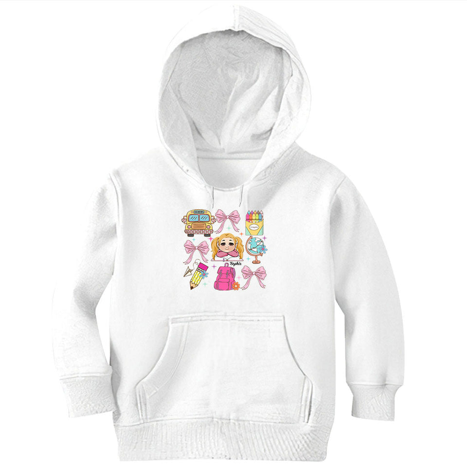Back to School Coquette - Personalized Kid T-shirt And Hoodie