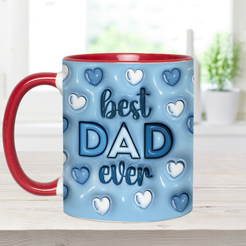 Best Dad Ever - Personalized Father Accent Mug