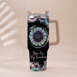 You Are My Sunshine - Personalized Turtle Tumbler With Handle