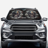 American Flag Skeleton - Personalized Skull Car Sunshade