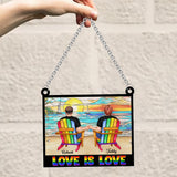You Are My Missing Piece - Personalized LGBT Support Window Hanging Suncatcher Ornament