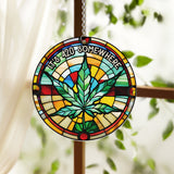 It's 420 somewhere - Personalized Weed Window Hanging Suncatcher Ornament