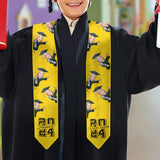 Caricature Funny Character - Personalized Graduation Graduation Stole
