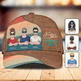 Proud Father Mother Grandma Grandpa Of A Few Kids - Personalized Father Classic Cap