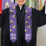 Caricature Funny Character - Personalized Graduation Graduation Stole