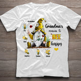 Grandma's Reasons To Bee Happy - Personalized Grandma T-shirt And Hoodie
