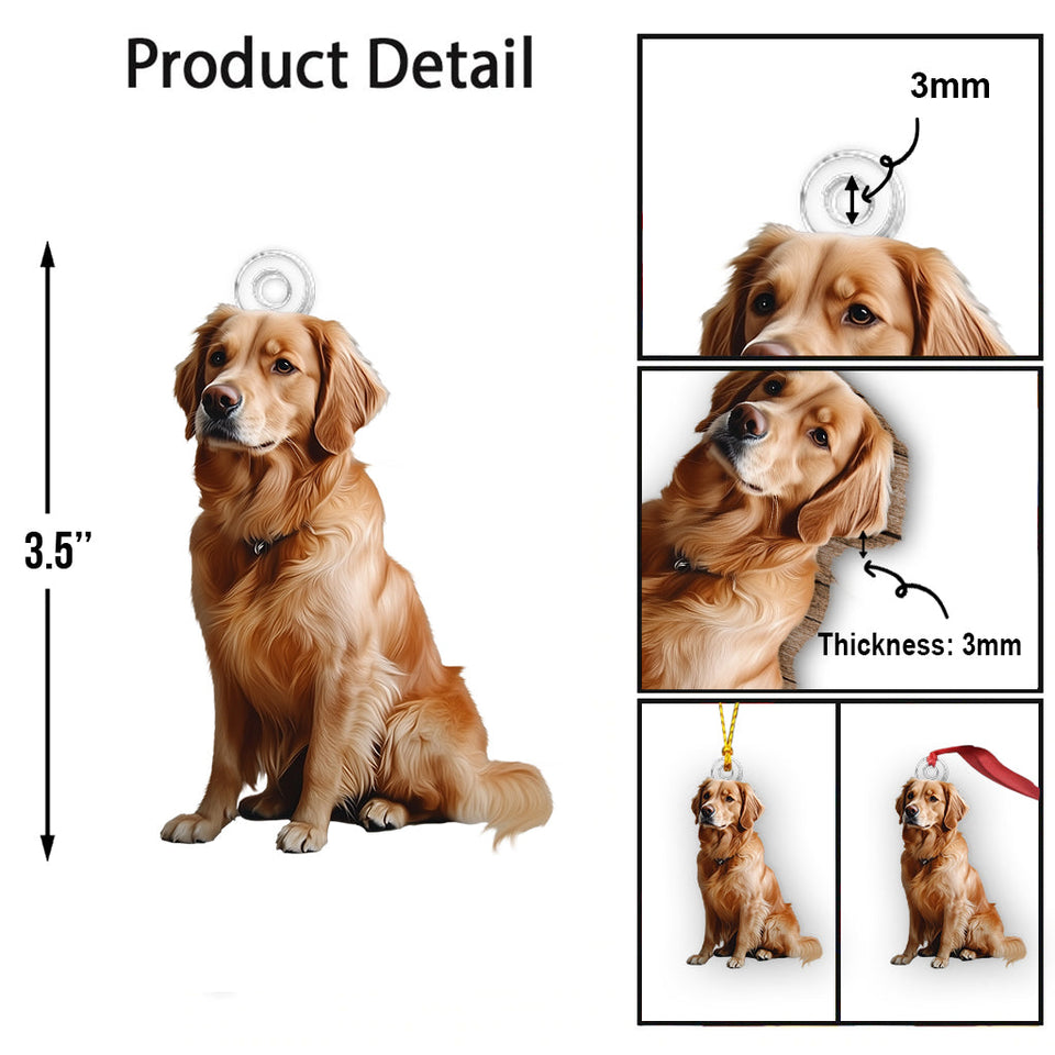 Custom Any Photo Ornament - Personalized Dog Custom Shaped Ornament