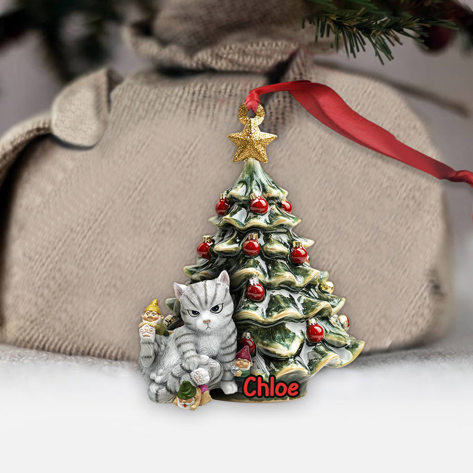 Naughty Cat - Personalized Cat Ornament