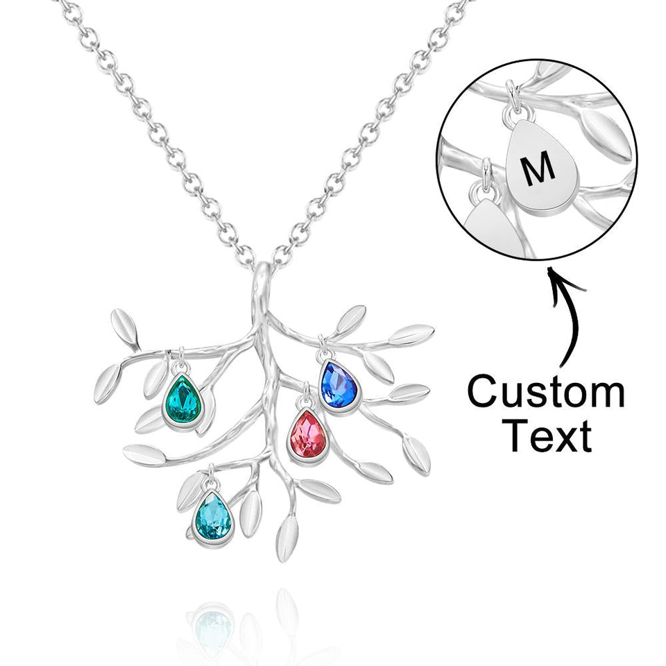 Our Family - Personalized Family Tree Necklace With Birthstone