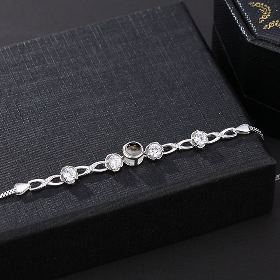 Personalized Flower Photo Projection Charm