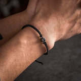 Personalized Braided Black Rope Photo Projection Charm