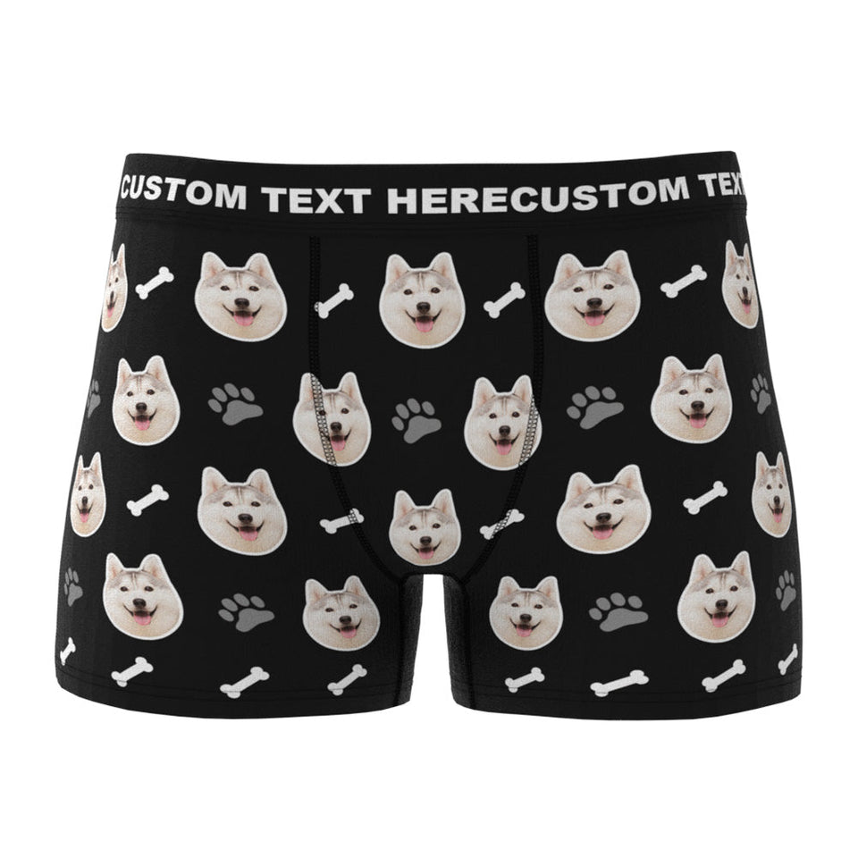 Custom Dog Face Boxers - Personalized Dog Men's boxer briefs