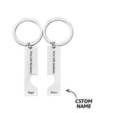 Drive Safe Matching Heart - Personalized Couple Drive Safe Matching Keychain