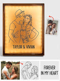 Any Name Line Art - Personalized Couple Line Art Lamp