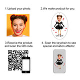AR View Cut Out From Photo - Personalized Couple Photo AR View Keychain