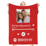 Music Code Song Photo Custom - Personalized Music Code Blanket
