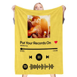 Music Code Song Photo Custom - Personalized Music Code Blanket