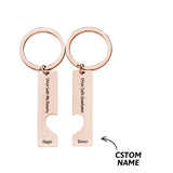 Drive Safe Matching Heart - Personalized Couple Drive Safe Matching Keychain