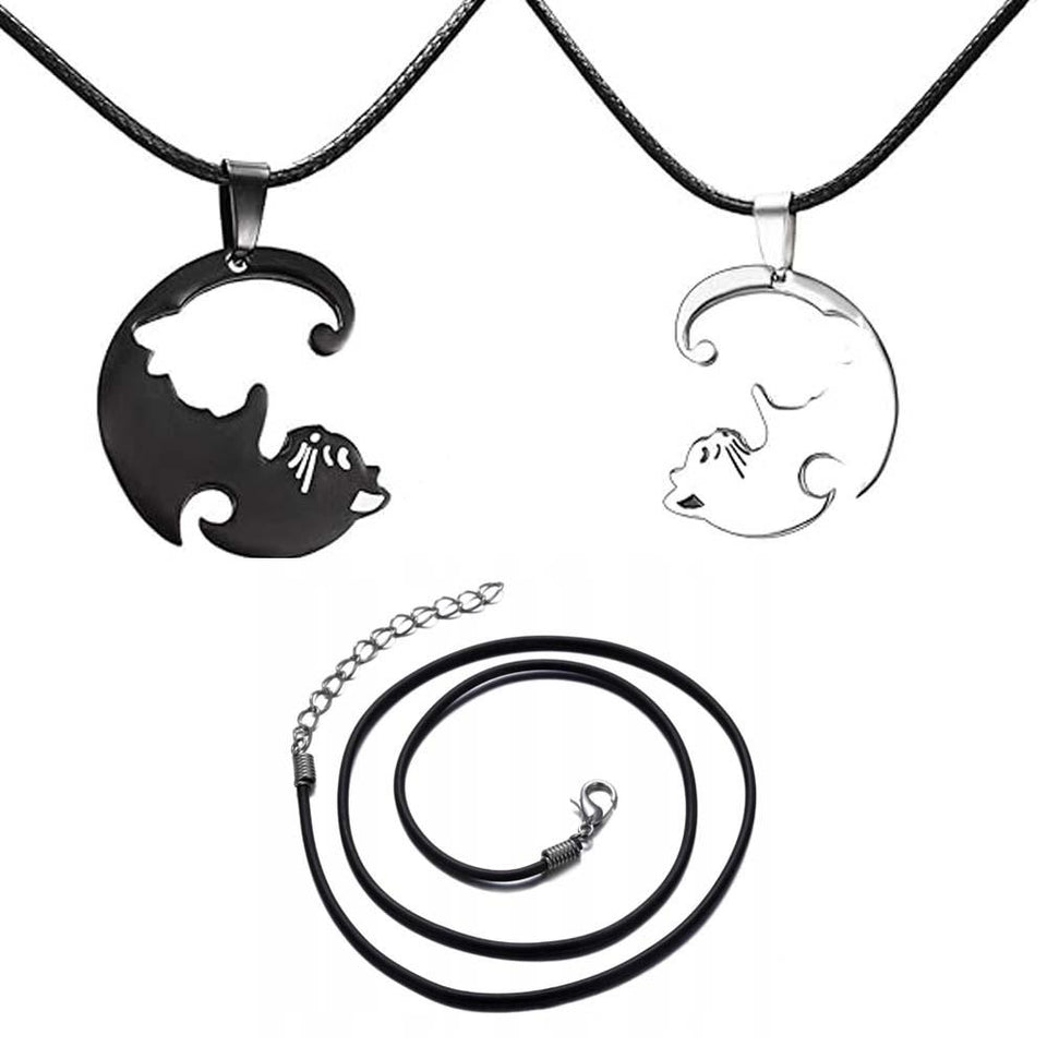Matching Cat - Personalized Couple Matching Cat Necklace