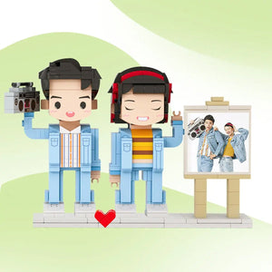I Love You Forever - Personalized Couple Photos Brick Figures