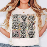 Retro Boho Highland Cow Farm Highland Cow T-shirt & Hoodie 0624