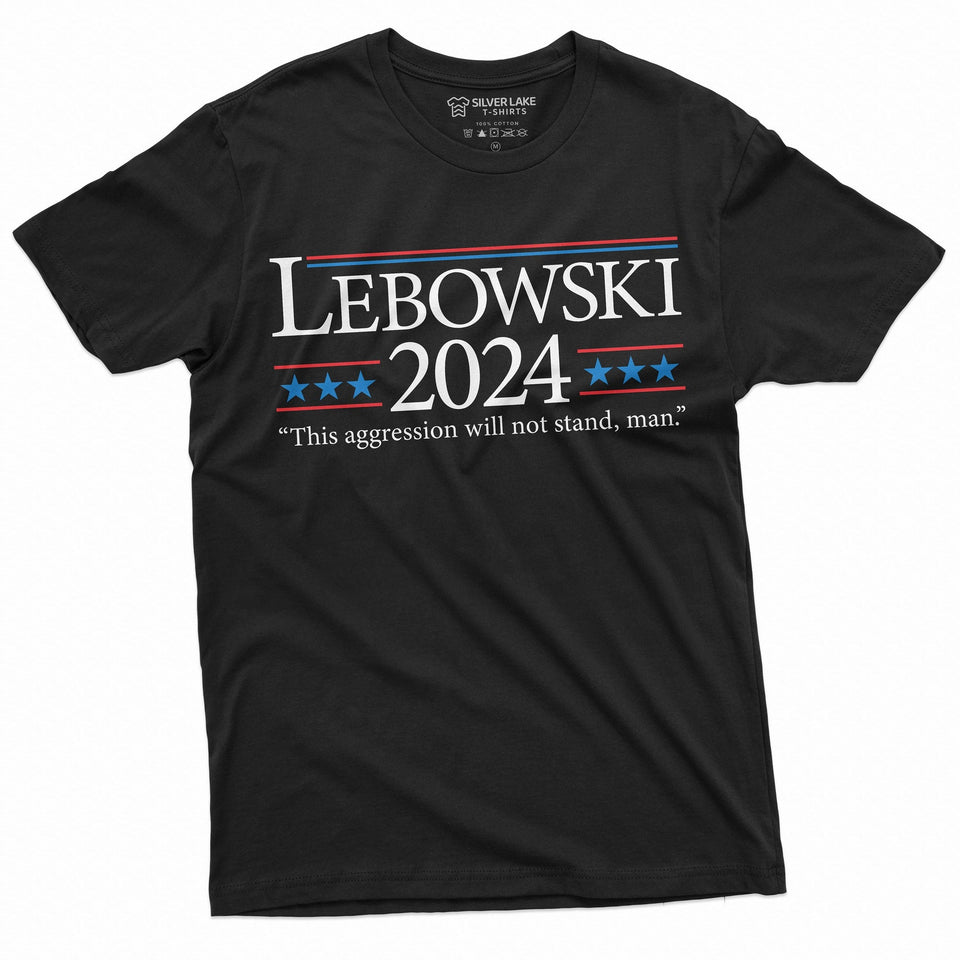 Men's Lebowski 2024 Shirt Funny Lebowski Quote Shirt Usa Politics 2024 Election Shirt Movie Inspired Pop Culture T-Shirt Political Shirts T-shirt & Hoodie