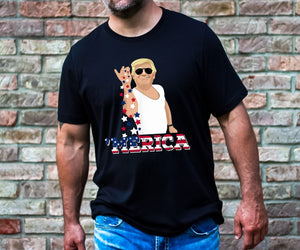 Custom Trump 'Merica T-shirt, Trump Bae Funny 4th of July Shirt, Trump Salt 4th Of July Shirt, Salt Bae Style Funny 4th of July Trump Tee T-shirt & Hoodie