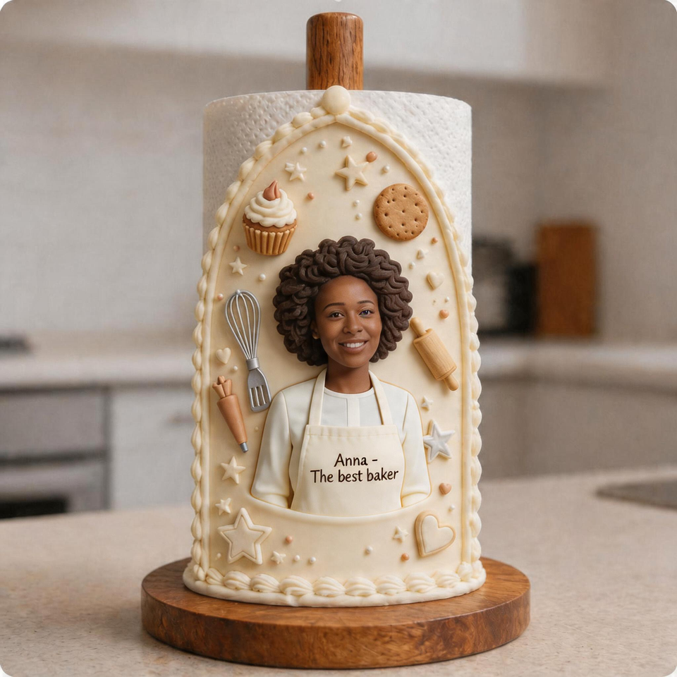 Love Baking, Baker Gift - Personalized Baking Paper Towel Stand