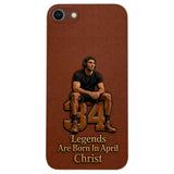 Happy Birthday Legends - Personalized Birthday 3D Embossed Leather Phone Case